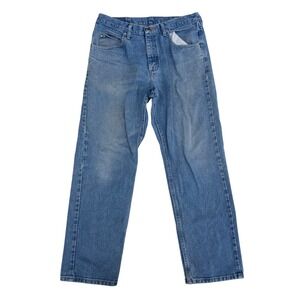 Wrangler Relaxed Fit Jeans Mens 34x30 Blue Denim Premium Quality 97601SB